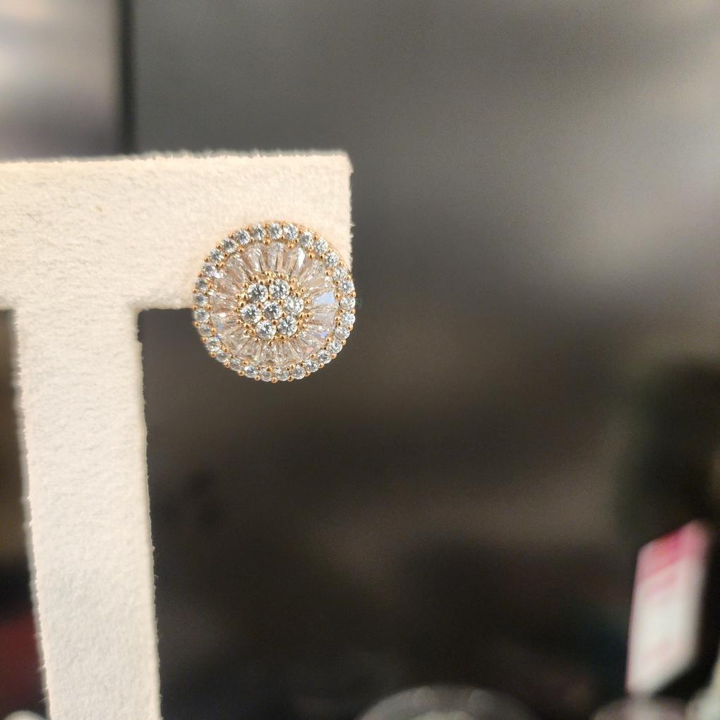 ARTRIA Crystal Material Tepa Cubic Round Earrings APSERDG0001