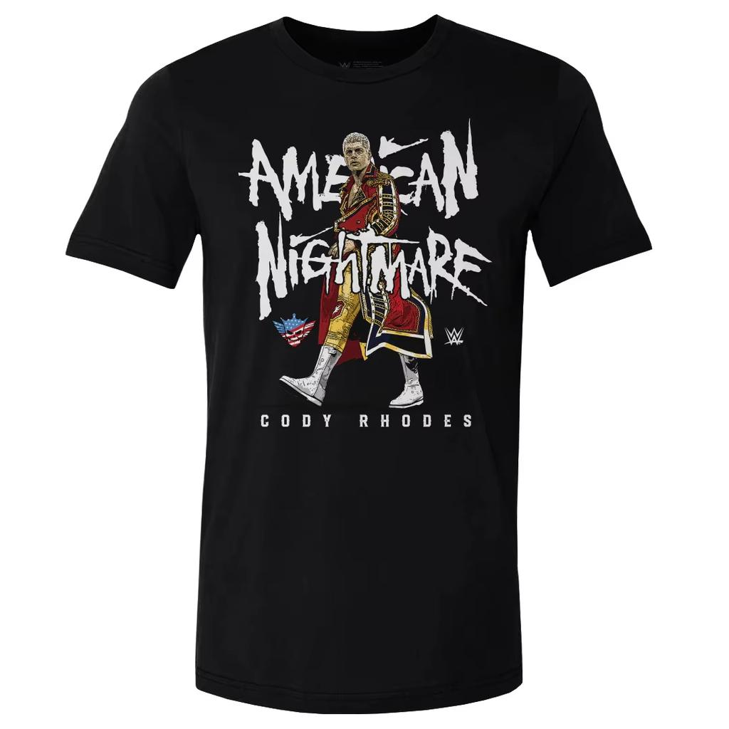 2025 Summer New Black Wrestler Cody Rhodes Cotton T Shirt Men's Short Sleeve O-neck Tees Sports Casual Oversized Kids/Adult Tops
