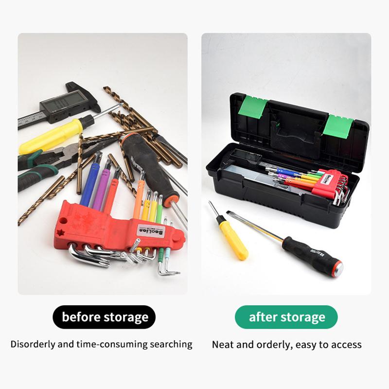Durable Plastic Tool Box Multi Function Storage Case for Carpentry Electrical Repairs Furniture Assembly Work