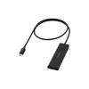 ELECOM USB Hub USB-C Connection USB3.2 (Gen1) 5Gbps 4 Ports Bus Powered 60cm Cable Small and Lightweight Design Black U3HC-H043BK/E