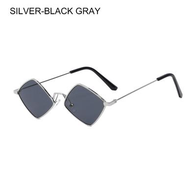 Vintage Metal Small Quadrilateral Frame Sun Glasses Men Women Diamond Shape Shades Retro Style