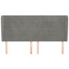 VidaXL Headboard with Ears Light Grey 183x23x118-128 Cm Velvet3118016
