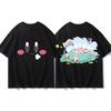 Adult and Children Kirby Face Expression Pure Cotton Y2KT TShirt Suitable for Staying Home or Going Out