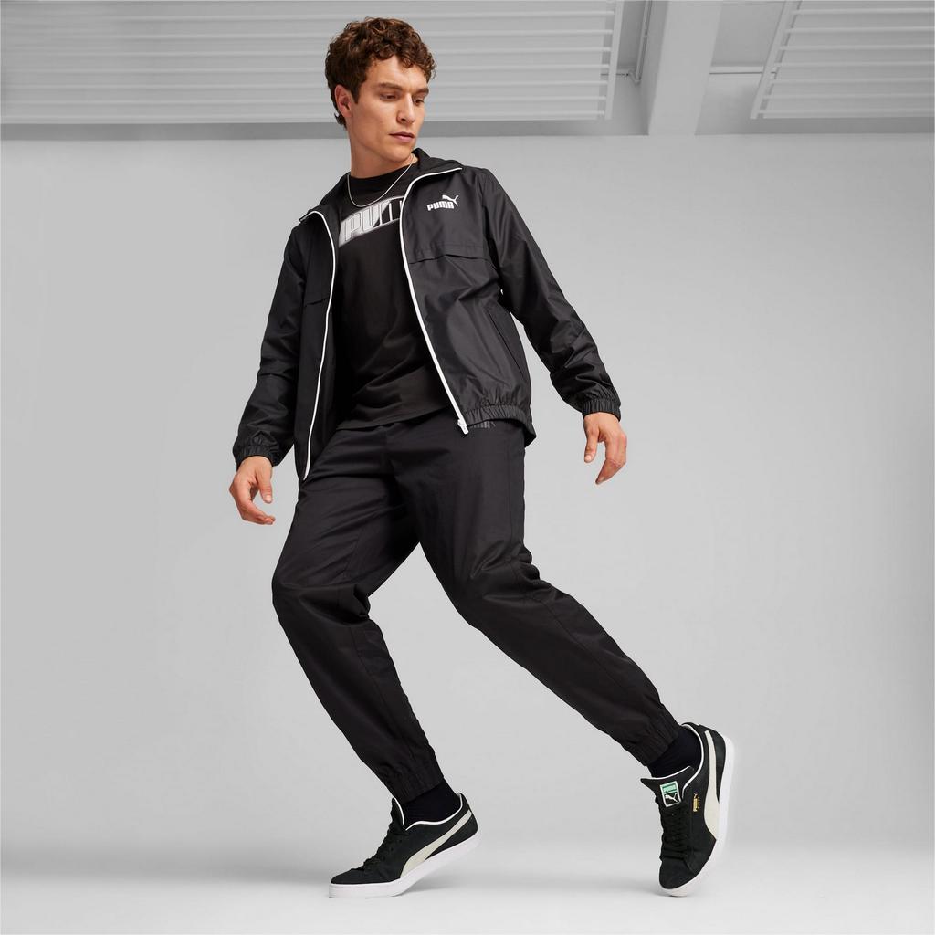 Puma Ess Solid Windbreaker Men' Hooded Jacket Black 84748452 R