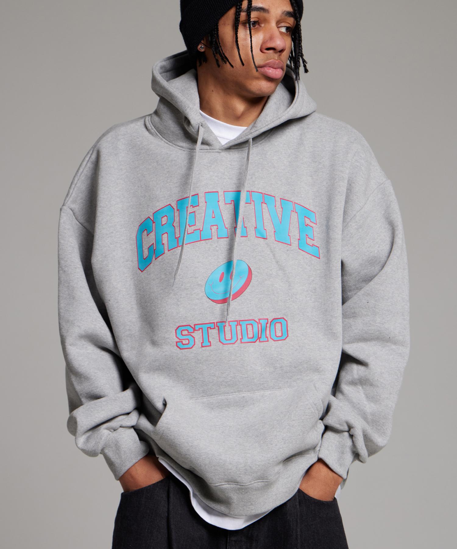 Cream Soda Lab Creative Hoodie Gray Blue M
