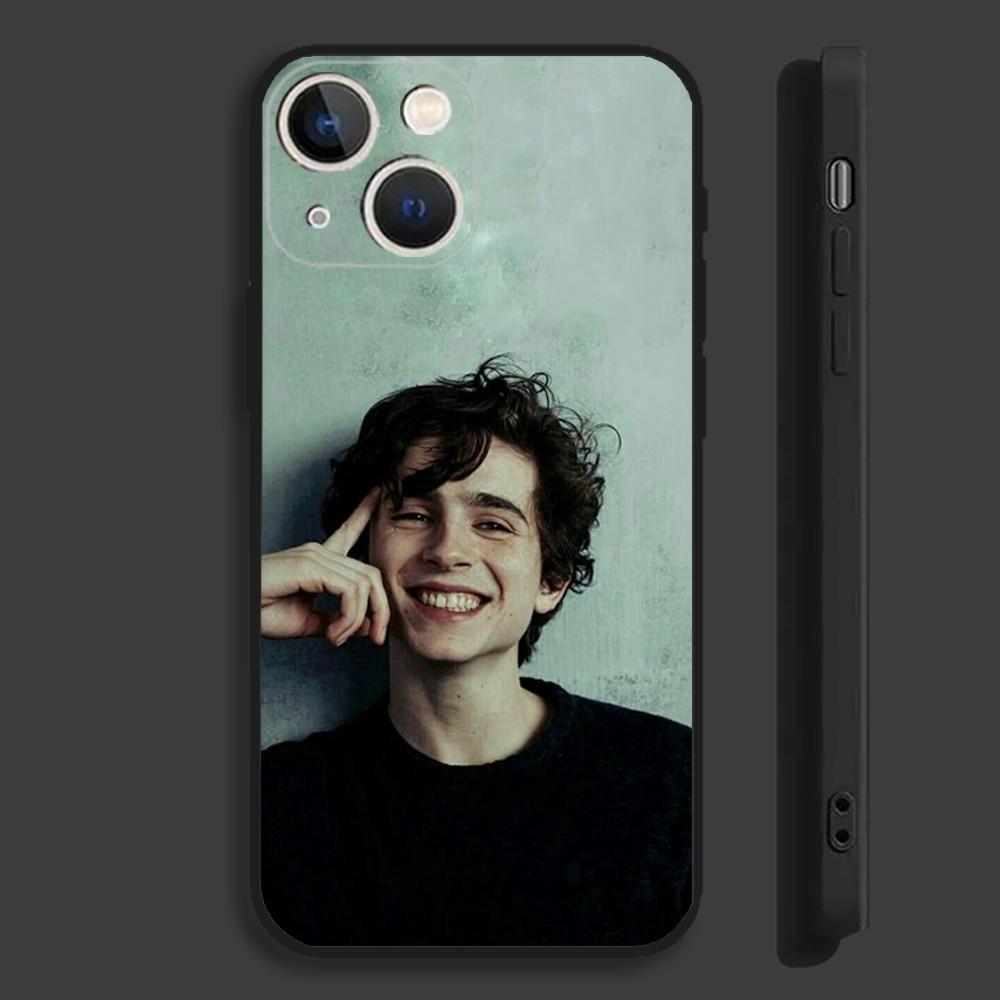 T-Timothée Chalamet Handyhülle Für iPhone15,14,13,12,11,Pro,Max,Plus,Mini,X,XS,XR,8,7,6,S,Plus,SE Weiche Schwarze Hülle