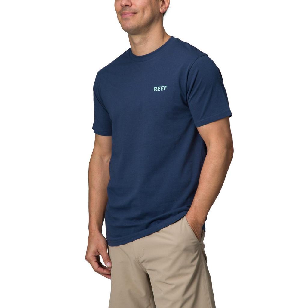 Brand Reef New Print T-shirts Holiday Casual Summer Tops Men's Short Sleeve Crew Neck Cotton Tee Comfortable Vacation Tops
