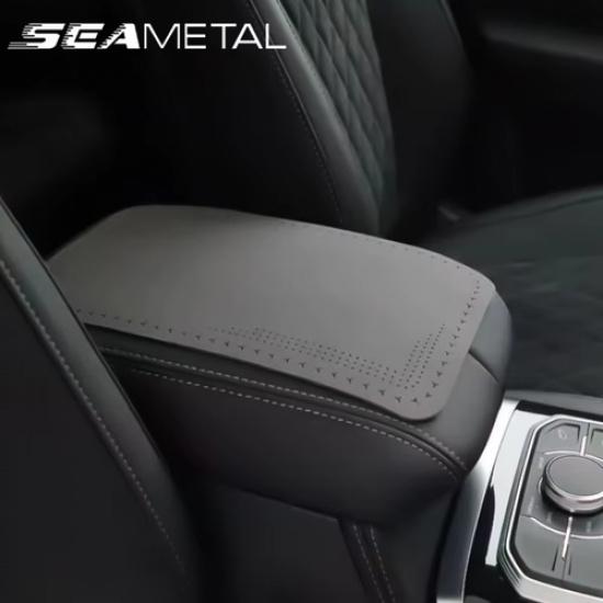 SEAMETAL Suede Leather Car Armrest Cover Mat Universal Waterproof Non-slip Auto