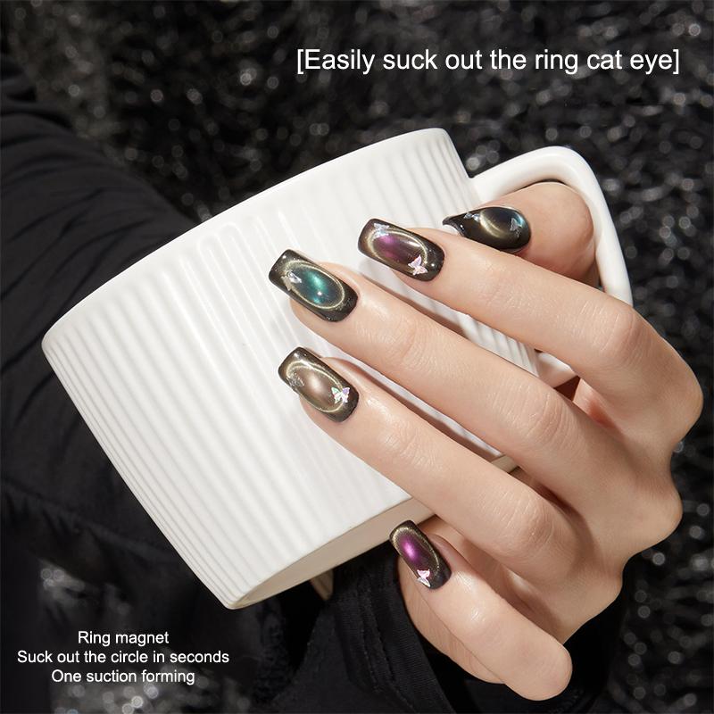 Hohler Katzenauge-Magnetstift für Gel-Nagellack Magnetischer Ring Nagelkunst-Werkzeugset DIY Salonqualität Maniküre-Zubehör
