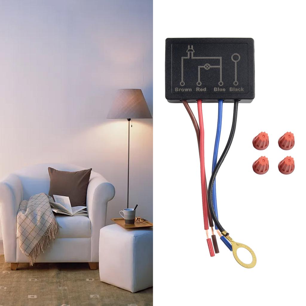 Black Touch Light Switch for Table Lamps Suitable for Home and Office Use