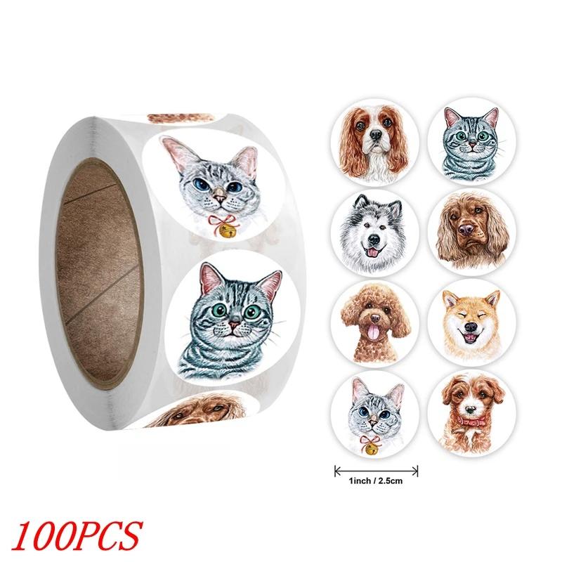 50-500pcs Kids Reward sticker  puppy dog Pattern encouragement stickers for Teachers Cute Animals Stickers Stationery Stickers