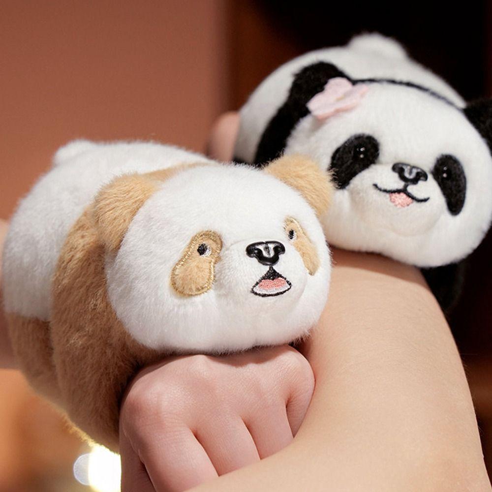 Simulation Slap Bracelet Series Soft Plush Doll Slap Bracelet Panda Plush Wrist Band  Christmas Toy