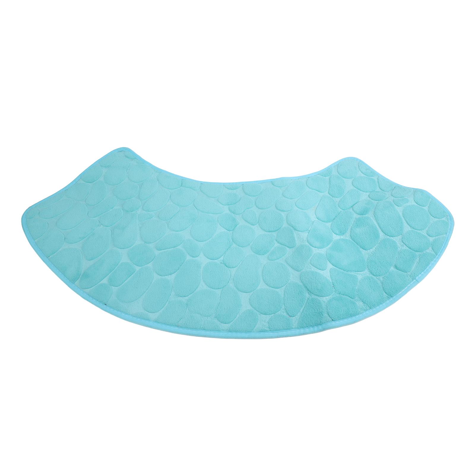 

Absorbent Shower Mat Bathroom Accessory Curved Shower Soft Washable синій