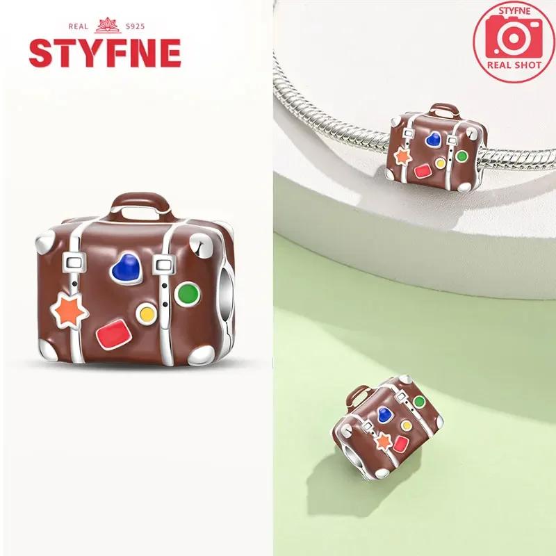 Coppercolorful Travel Luggage Charms Plane Beads Fitoriginal Bracelets Diy Fine Jewelry For Women Gifts