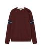 Antomas Sleeve Colorblock Round Neck Knit Men'S - Wine