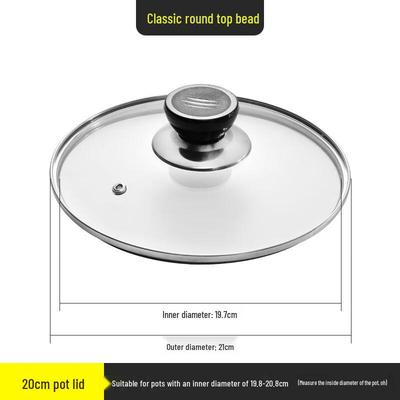 Zhaoran 32cm Tempered Glass Wok Lid