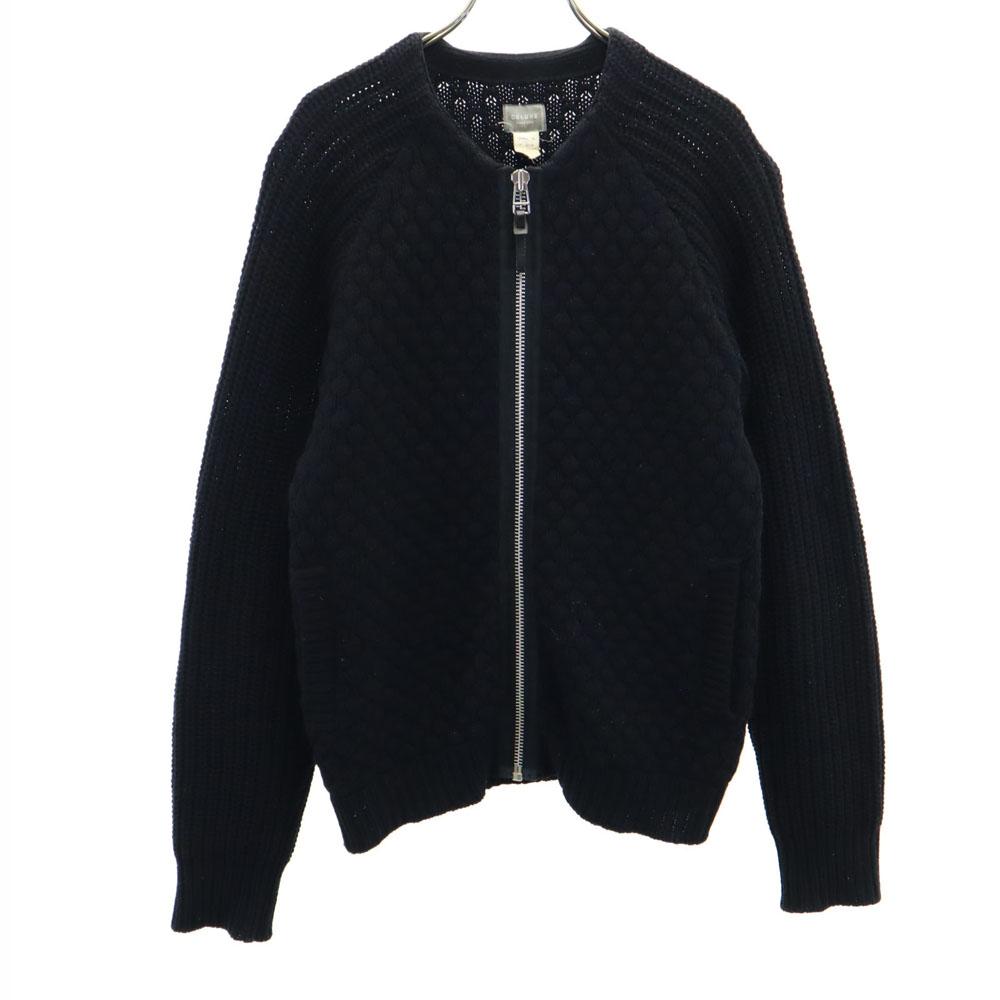 

DELUXE шерстяная вязаная куртка S черная Мужская Б/У