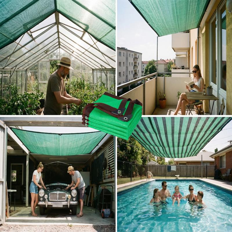 Garden Shade Cloth Outdoor Sun Shade Net UV Protection Canopy for Balcony Pergola Sunscreen Mesh Cover Breathable Heat Resistant
