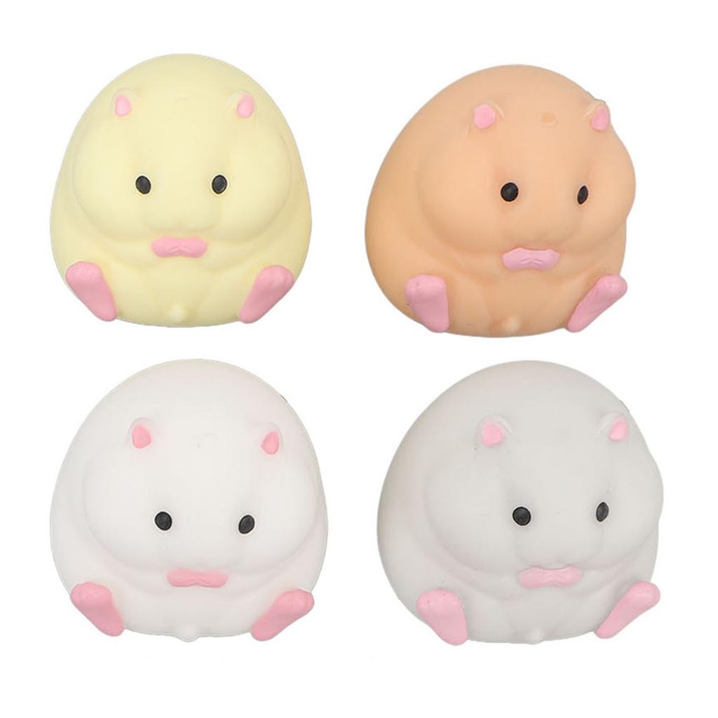4 Colors Hamster Stress Relief Toy Funny Sensory Stretch Cute Decompression Squeeze Hamster Shape