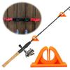 4Pcs Fishing Rod Display Rack Wall Mounted Fishing Pole Holder Clip Storage Rack Vertical Bracket for Wall and Garage