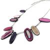 NOA [J2157] - Collier Créateur 'Coloriage' rose violet