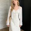 2026 Summer Sheer Ice Silk Bow Cardigan with Sun Protection