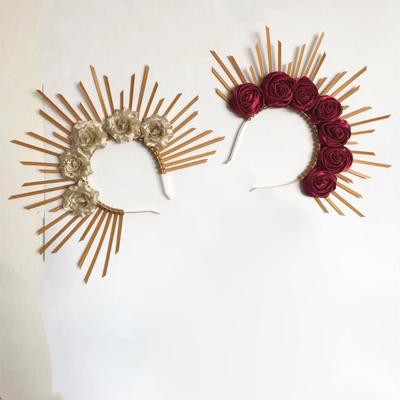 Steampunk Blume Haarreif Dunkelgothik Halloween Kostüm Stacheliges Kopfschmuckstück Verstellbar Künstlerisches Punk Stirnband