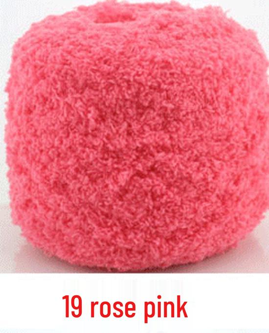 Dreifädiges Korallenfleece Flauschgarn für handgestrickte Chunky Schals und Handtücher