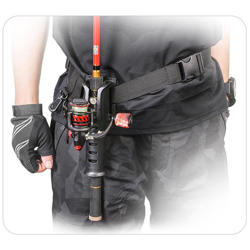 Portable Belt Rod Holder Fishing Gear Tackles Accessories Adjustable Waist Fishing Rod Holder Fishing Rod Pole Inserter