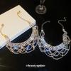 High-end Light Luxury Rhinestone Multi-layer Lace Fringed Necklace Exquisite Niche Clavicle Chain Personalized Fashion Women Accessories