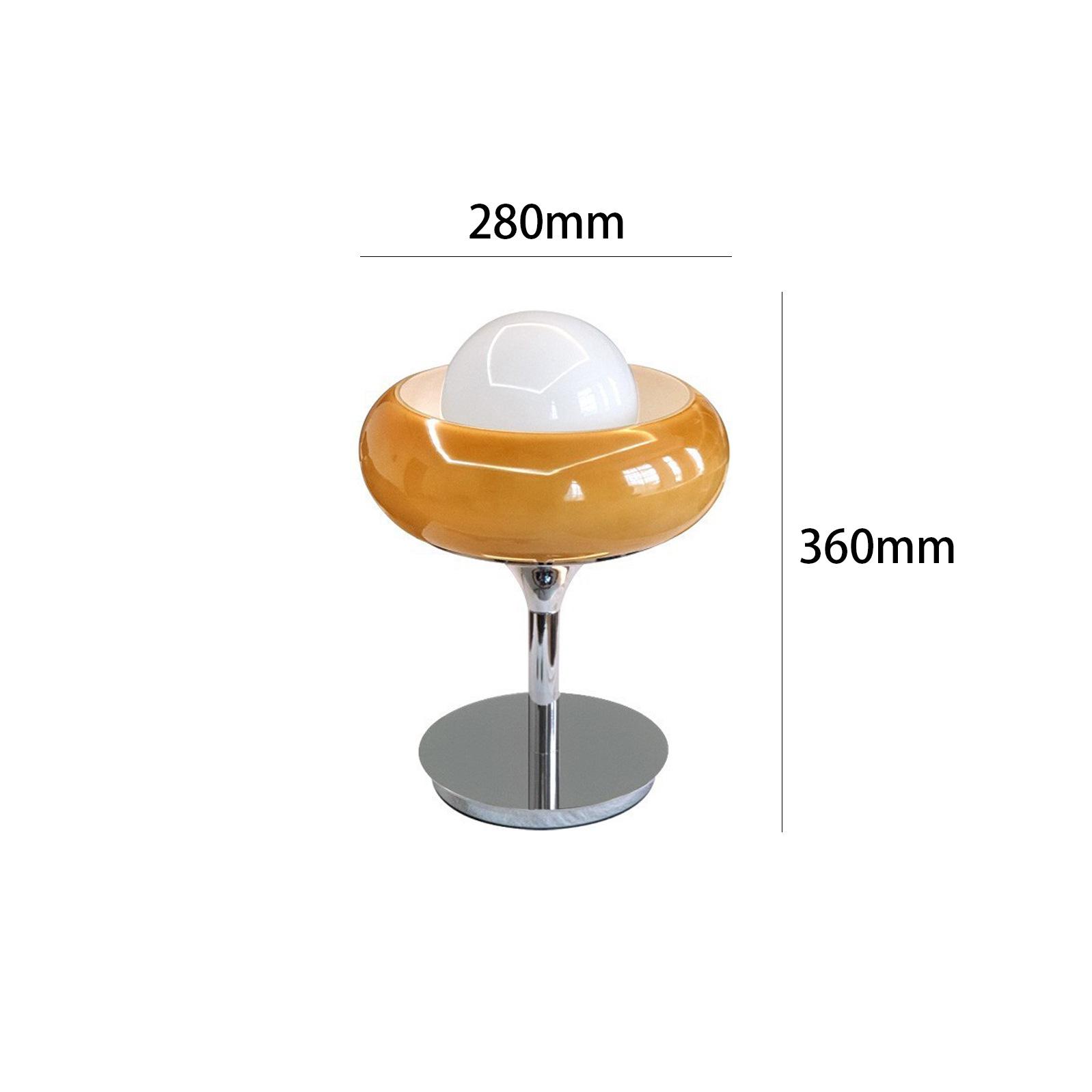 Vintage Nordic Modern Egg Tart Table Lamp – Bedside Desk Bauhaus Decoration Glass + Hardware