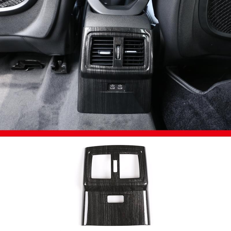 Für BMW X1 F48 X2 F47 2016-21 ABS Kohlefaser Auto Hintere Reihe Klimaanlage Luftauslass Rahmen Dekorativer Aufkleber Auto Zubehör