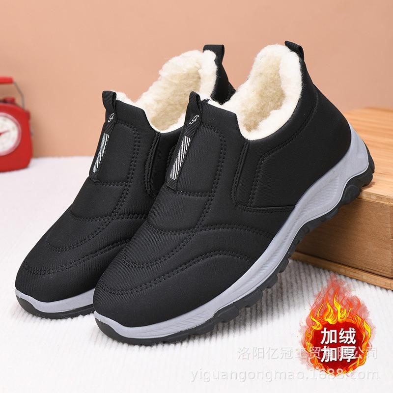Winter new cotton shoes piled thickened non-slip warm outdoor cotton shoes snow boots warm fluff sports shoes