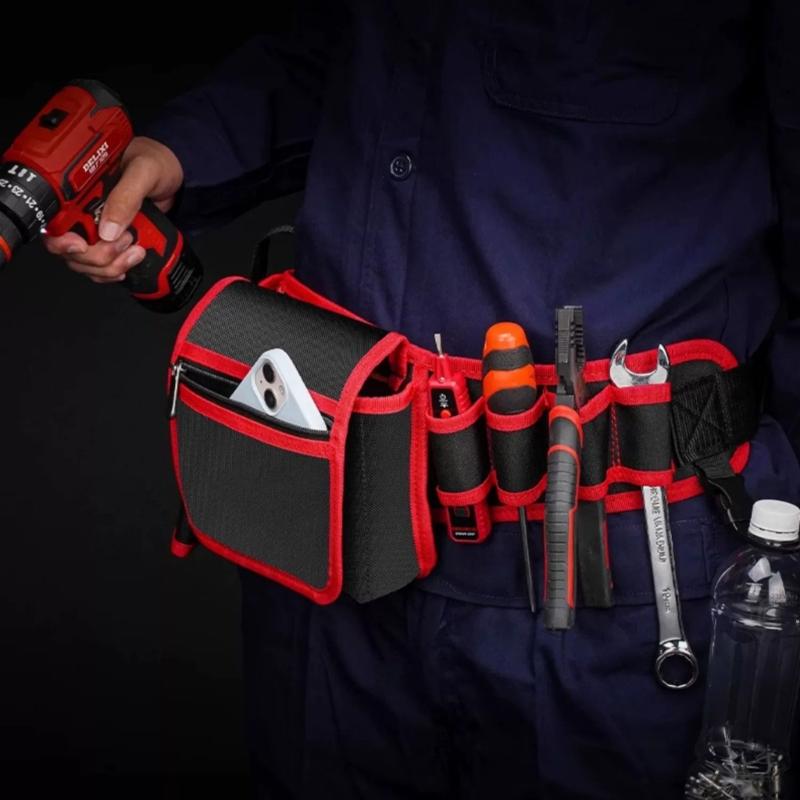 Electrician Tool Pouches Tool Belt Pouches Multiple Pockets Tool Organizers Attachment Pouches for Technician Maintenance
