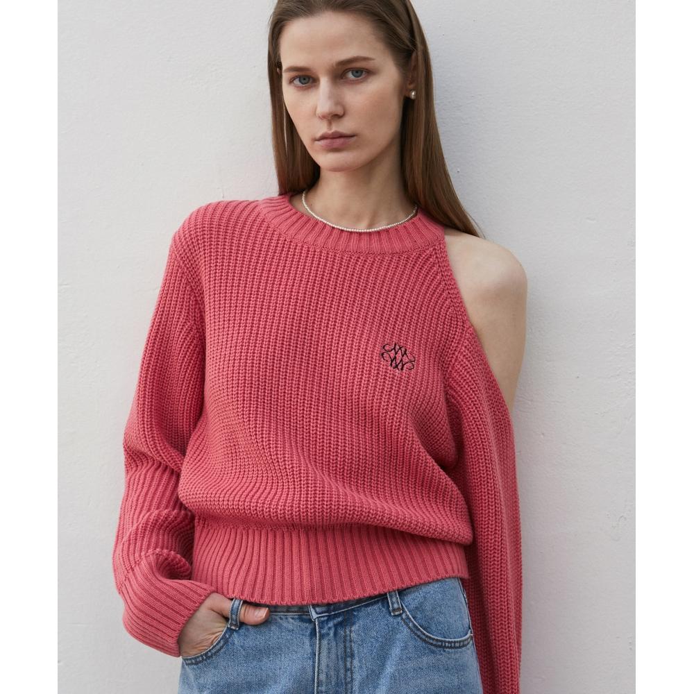 

NICKNICOLE NICOLE UNBALANCE CUT OUT KNITDEEP PINK
