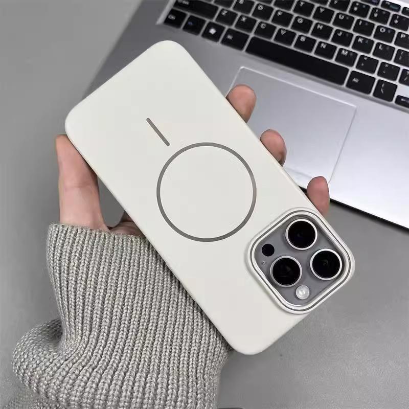 Ultra Thin PC Matte Thin Ring Magnetic Suction Suitable for IPhone 16 Apple 14 Mobile Phone Case 15 ProMax New Protective Case