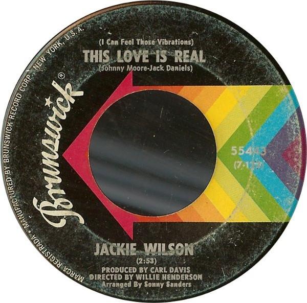 

7inch Record JACKIE WILSON - (I Can Feel Those Vibrations) This 55443 Brunswick 1970 US Soul/Funk Used