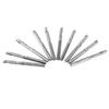 10pcs Single Flute End Mill Cutter CNC Tool Bits 3.175mm Diameter 22mm Cutting Edge Length