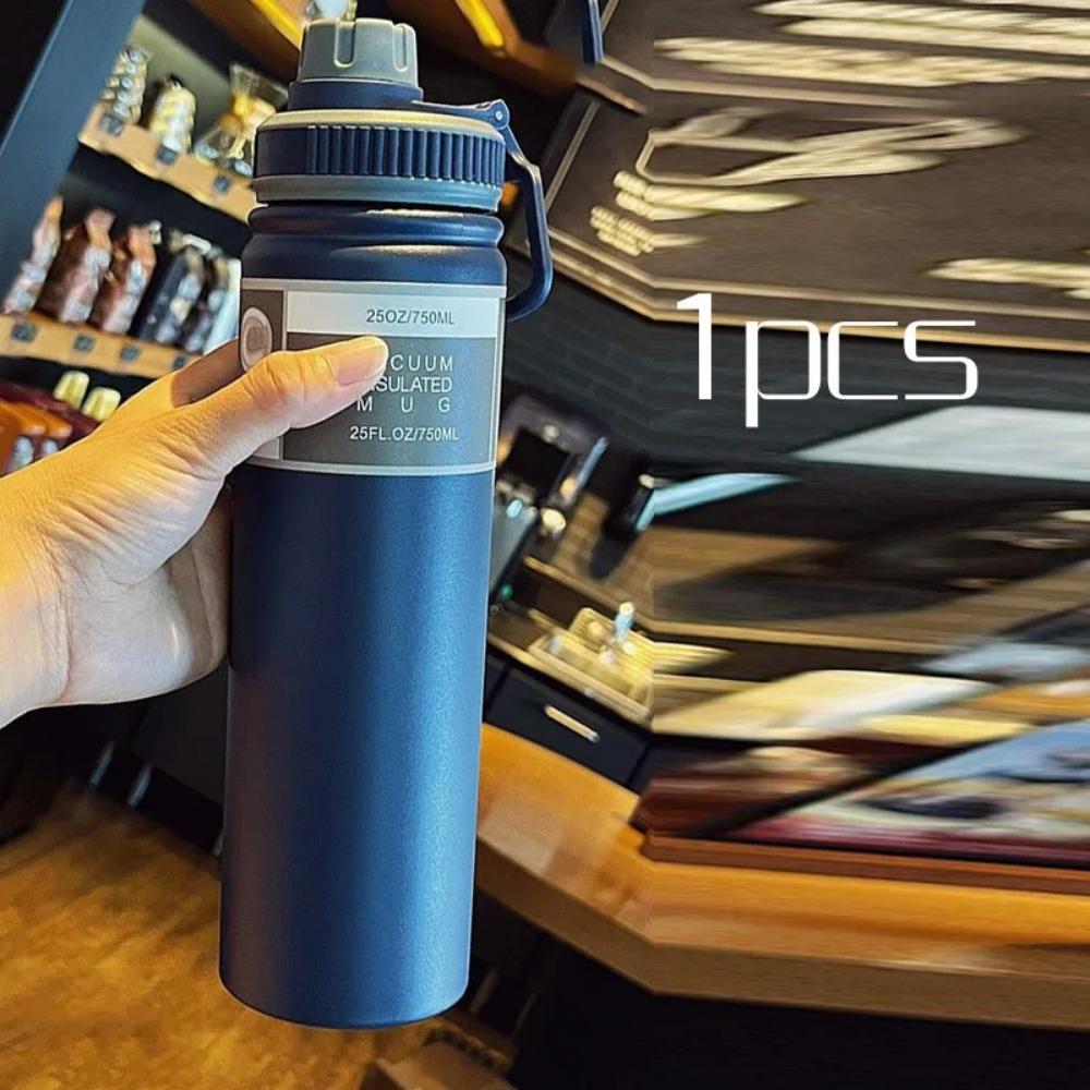 530ML/750ML Thermos Water Bottle Large Capacity Stainless Steel Vacuum Flask Mug Portable Outdoor Thermal Mug Sports Drinks Cup