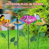 2pcs Metal Bee Watering Cup Plug-in Butterfly Bath Bowl  for Outdoor Garden Yard Farm
