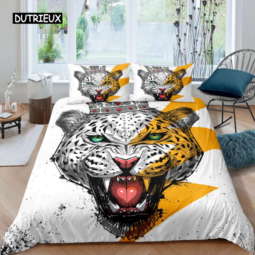 Queen Duvet Cover Set Hand Drawn Crown with Queen Lettering Baroque Style Elements Twin Bedding Set Black and White Quilt Cover