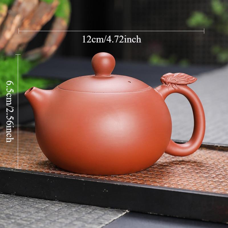 

160ml Purple Clay Xishi Pot Cicada Chinese Kung Fu Teapot Yixing Zhu Ni Teapot Household Small Capacity Teapot Teaware