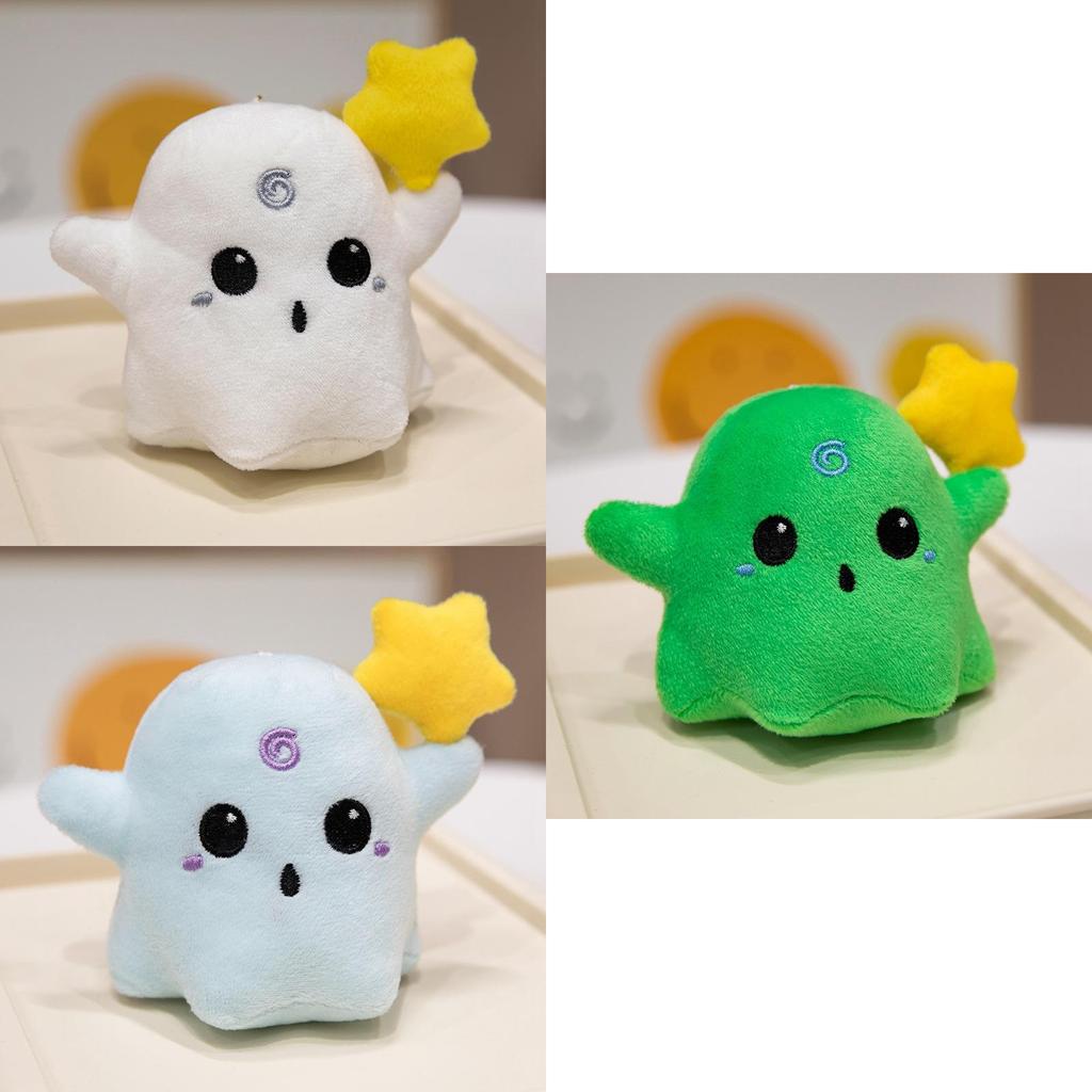 Charming Ghost Plush Backpack Accessory In Various Colors Soft And Cute Short Plush Toy