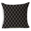Modern Simple Black and White Geometric Linen Pillow Case Home Sofa Pillow Cushion Cover Soft Decoration