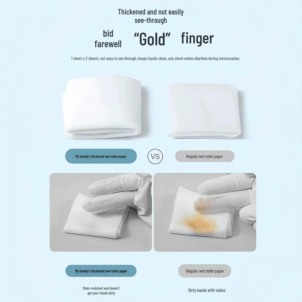 Gentle Formula Flushable Wet Wipes - Soft, Moisturizing, and Original Wood Pulp.