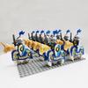 Medieval Roman Dynasty Commander Golden Warrior Spartan Solider Hawk Princess King Dragon Knight War Horse Figure Block Kids  Children Toy