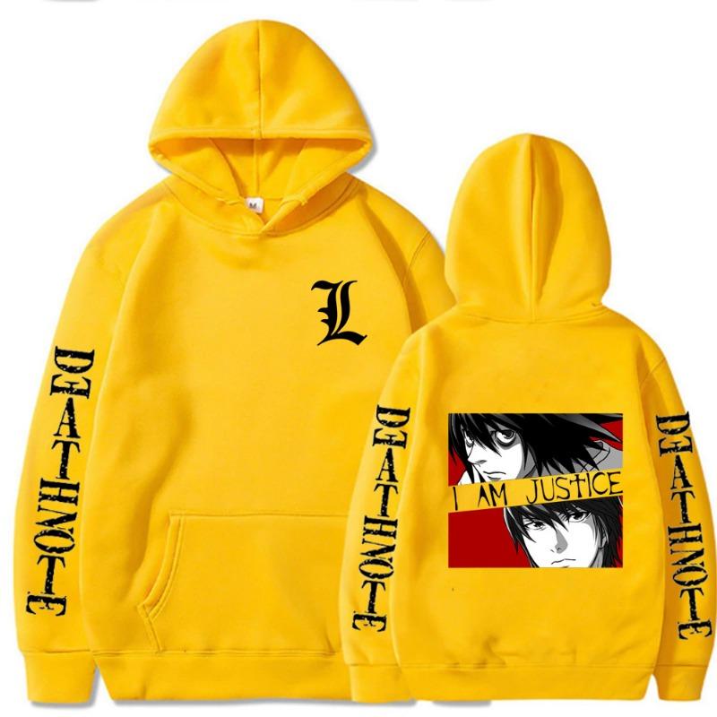 Yagami Light L·Lawliet Death Note Men's Hoodie Sweatshirt Men Womnen Fashion Brand Design Pullover Men's Fleece Hoodies
