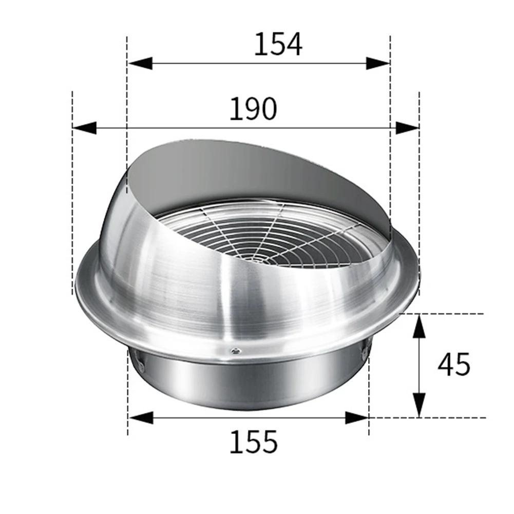 Stainless Steel Air Vent Cap Wall Ceiling Exhaust Duct Cover  Outlet Ventilation Exhaust Grille Cover Rain Cover Heating Cooling