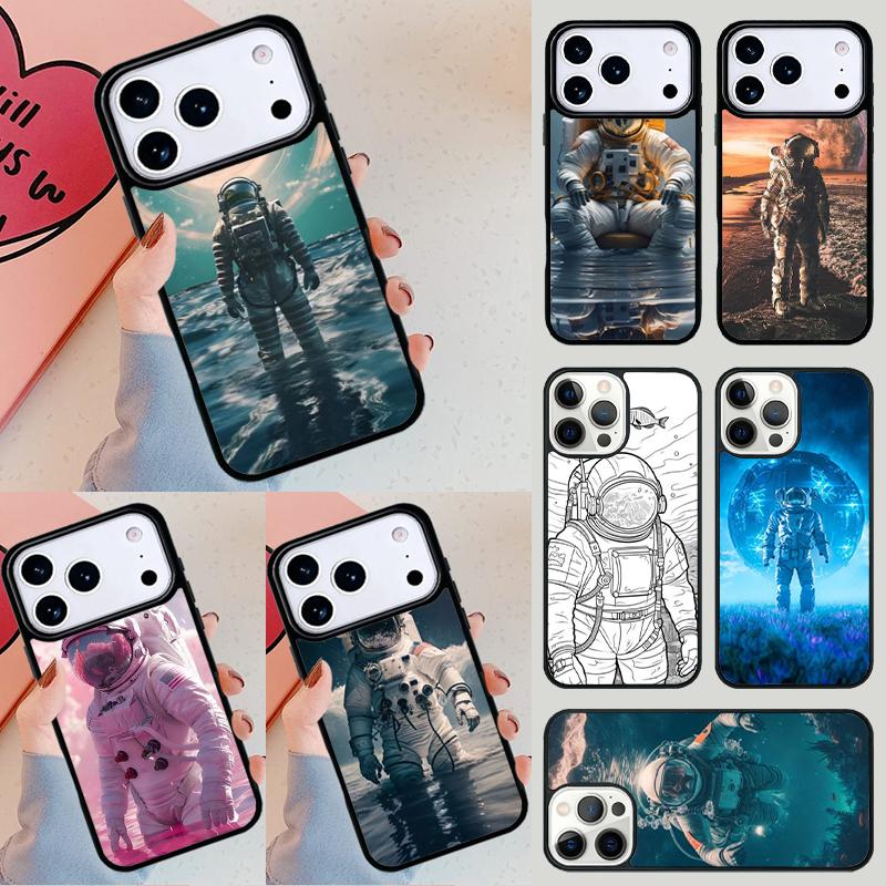Astronaut In The Ocean Space Phone Case For iPhone 17 Air 14 15 13 12 Max Cover For Apple 14 15 16 16e 11 Pro Max Plus Coque