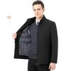 New Stand Collar Mid-Aged Men's Cotton Jacket for Autumn/Winter Season - Thick Dad's Casual Coat.